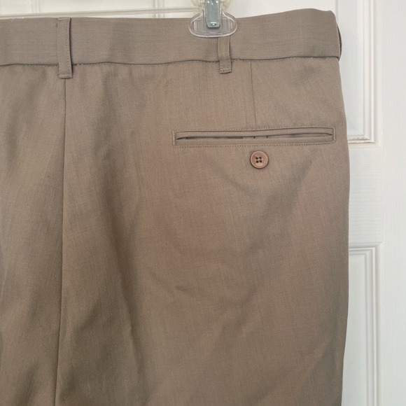 Peter Christian Gentlemens Outfitters Pleated Chino Pants 40x29 Wool Silk Poly - Picture 2 of 6